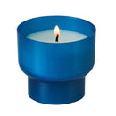 Veilleuse votive Luminat V03 - Durée 6h Godet tulipe coloris bleu zéro plastique, matière 100% végétale. Cire minérale. Hauteur 3.5 cm diamètre 4.3 cm Carton de 540 ou boite de 90 veilleuses. Ciergerie Desfossés