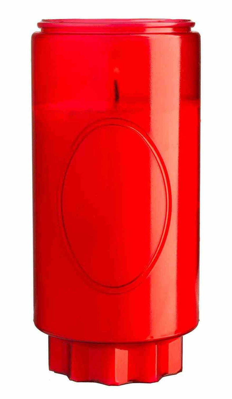 Lampe de sanctuaire combustion 3 jours cire mixte coloris rouge Ciergerie Desfossés