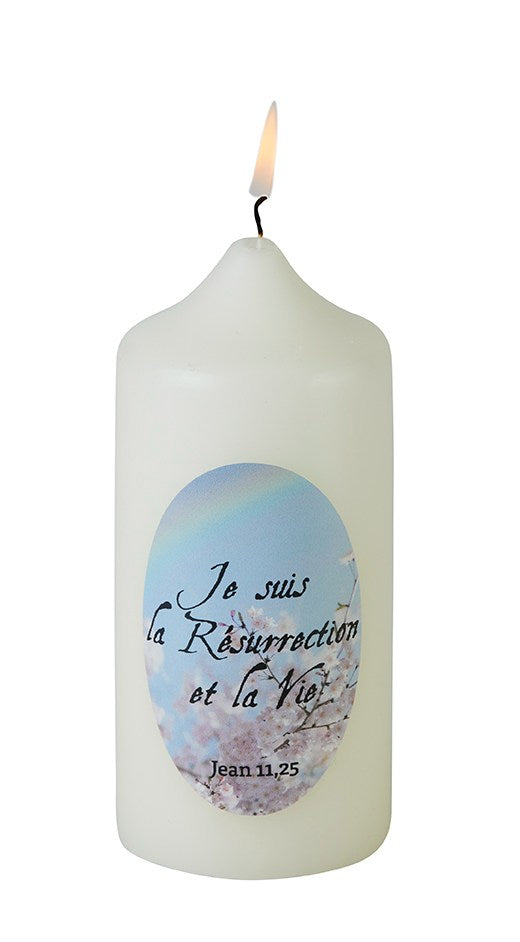 Cierge Défunt "Je suis la résurrection et la vie" (x18)