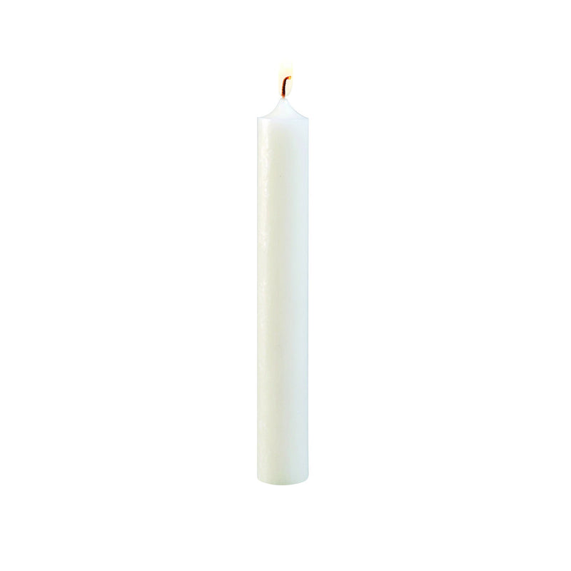 Bougie traditionnelle pour candélabre, chandelier. Qualité standard blanche, Classique ivoire, Cire d'abeille 30% Diamètre 2.1 cm H 20 cm 16 au kg. Ciergerie Desfossés