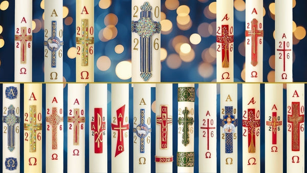 Cierge pascal - fabrication artisanale Ciergerie Desfossés