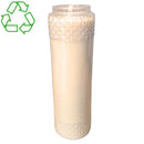Lampe de neuvaine avec ornement décoratif. Cire mix végétal et minéral. Contenant en matière recyclable. 9 jours de prière. Ciergerie Desfossés