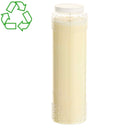 Bougie de neuvaine avec ornement sur contenant. Cire mix végétal et minéral. Godet matière recyclable. Durée 9 jours. Ciergerie Desfossés