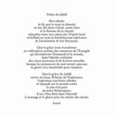 Prière du Jubilé du pape François présenté au dos de la neuvaine Ciergerie Desfossés. Cire végétale, combustion 9 jours.