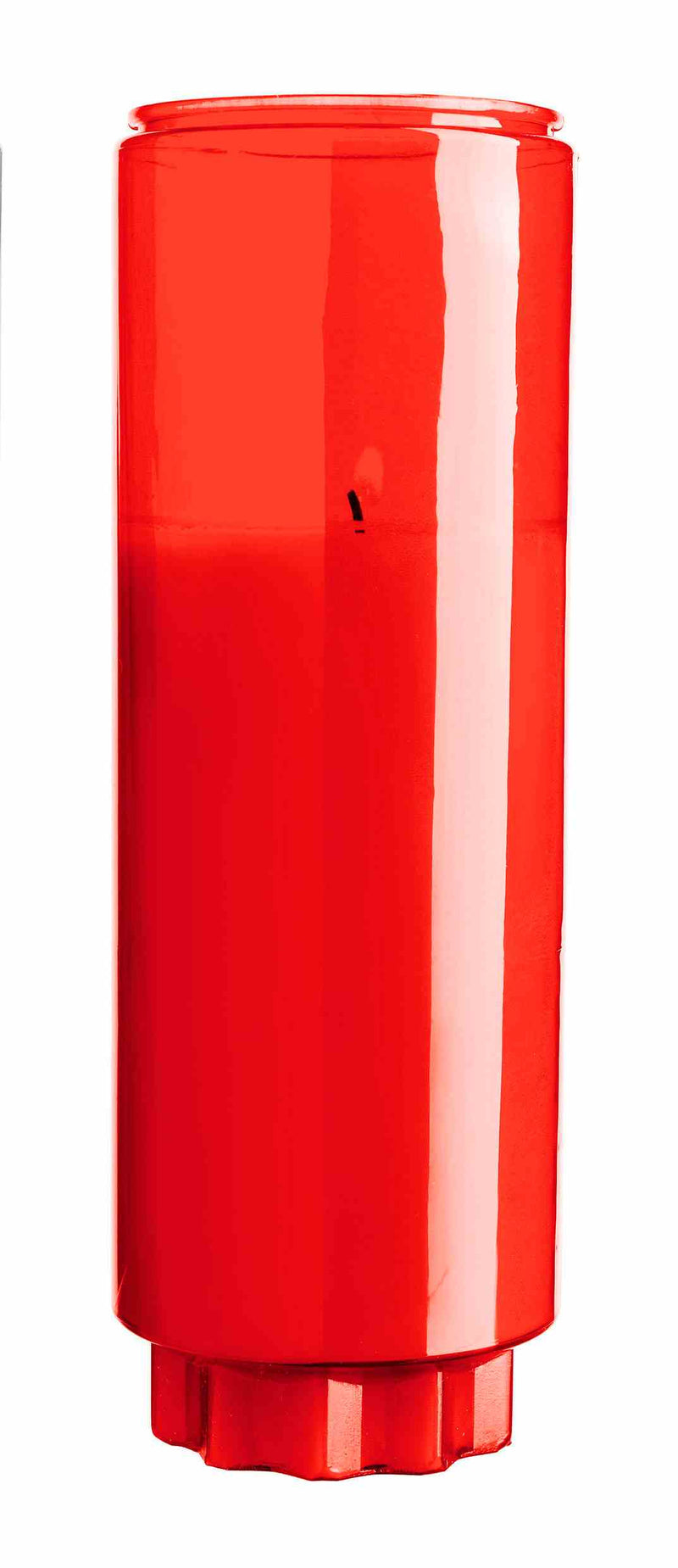 Lampe de sanctuaire L20 combustion 4 jours Cire mix végétal et paraffine Godet plastique coloris rouge Ciergerie Desfossés