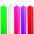 5 bougies de l'Avant aux couleurs liturgiques vert, blanc, rose, violet, rouge. Hauteur 25 cm diamètre 4.5 cm Ciergerie Desfossés