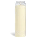 Neuvaine avec ornement décoratif. Une flamme durant 9 jours. Contenant fabrication matière recyclable.  Cire mix végétal et minéral. Ciergerie Desfossés
