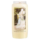 Bougie, lampe défunt et cimetière illustration 360°. Décor en recto et 'En mémoire de" en verso. Durée +/- 144 h. Ciergerie Desfossés