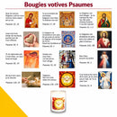 Textes et effigies collection de bougies votives de 12 Psaumes Ciergerie Desfossés