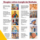 Textes et effigies veilleuses votives collection évangile des Béatitudes Ciergerie Desfossés