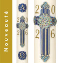 📢 Cierge pascal Croix Exultet - Nouveauté 2026