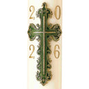 Cierge Pascal Croix du Sauveur - cire d'abeille et classique