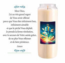Bougie neuvaine Confession, prière acte de contrition. Cire végétale, combustion 9 jours. Godet illustré à 360° Ciergerie Desfossés