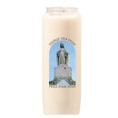 Bougie neuvaine effigie Vierge des Feux. Protection, espérance et prière maritime. Ciergerie Desfossés.