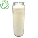 Bougie de neuvaine cire végétale et minérale. Godet verre recyclable transparent. Lampe de sanctuaire, illumination +/- 9 jours  Ø 6.5 cm H 21,5 cm Ciergerie Desfossés