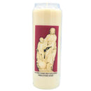 Bougie neuvaine effigie Notre Dame des Malades. Durée +/- 9 jours. Cire végétale. Ciergerie Desfossés.