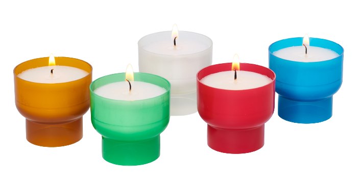 Veilleuse votive Luminat godet 100% végétal V04 5 coloris au choix. Combustion, durée 9h Ciergerie Desfossés