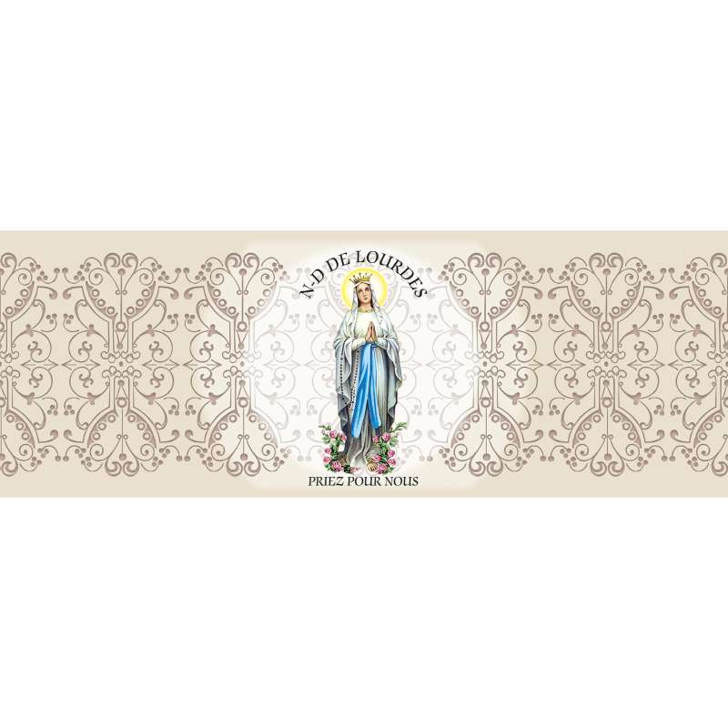 Veilleuse votive Notre Dame de Lourdes effigie 360° 20h de prière - Eté 2023 Ciergerie Desfossés