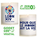 Veilleuse votive écoresponsable  360° Pape Léon France 2026 CEF zéro plastique Ciergerie Desfossés