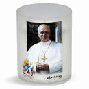 Veilleuse votive pape Léon XIV. Godet Luminat 100% naturel, sans plastique. Combustion +/- 20 h. Luminat V80 Ciergerie Desfossés