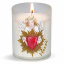 Bougie votive Ange et Coeur collection Ex-Voto. Godet naturel zéro plastique. Durée +/- 20 h. Bougie votive Luminat V80 Ciergerie Desfossés