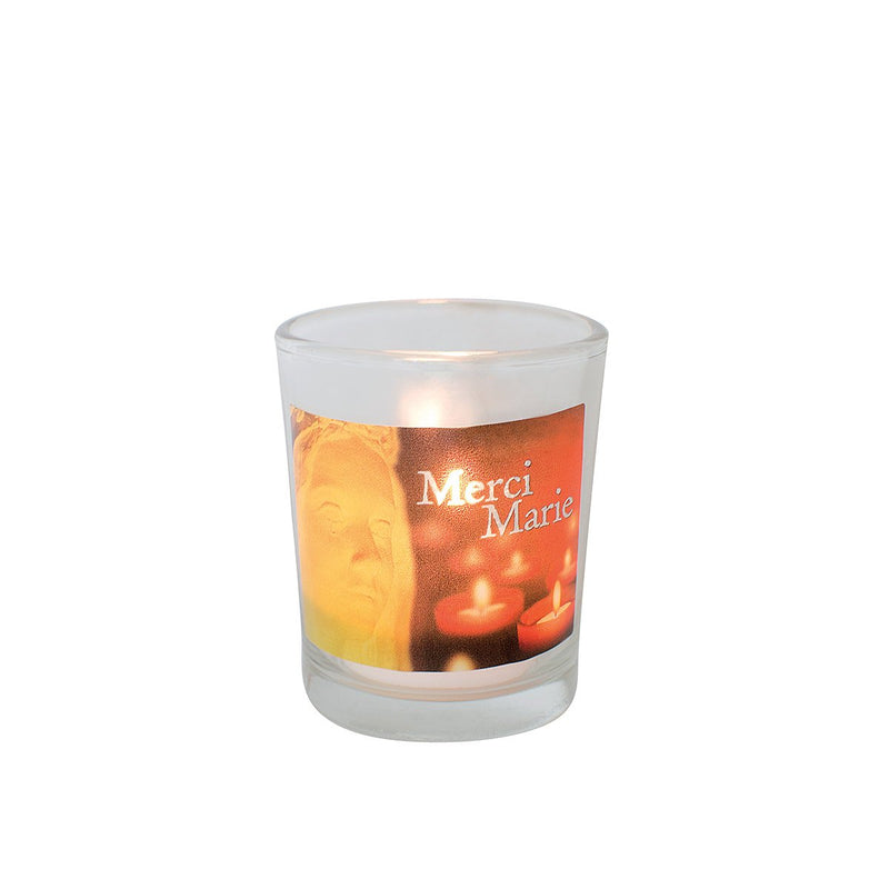 Photophore "Merci Marie" pour l'extérieur (x18)