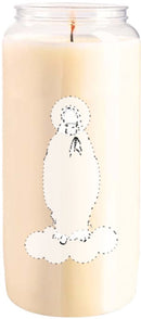 Lampe neuvaine L04 à personnaliser Lampe de sanctuaire à combustible végétal solidifié  Cire végétale, godet plastique.  Ø 6.5 cm H 14 cm 420 g  Combustion 6 jours - Ciergerie Desfossés