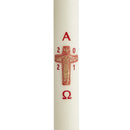 Cierge Pascal avec décoration Croix de François Ciergerie Desfossés