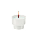Veilleuse votive Luminat V03 - Durée 6h Godet tulipe coloris blanc zéro plastique, matière 100% végétale. Cire minérale. Hauteur 3.5 cm diamètre 4.3 cm Carton de 540 ou boite de 90 veilleuses. Ciergerie Desfossés