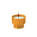 Veilleuse votive Luminat V03 - Durée 6h Godet tulipe coloris ambre zéro plastique, matière 100% végétale. Cire minérale. Hauteur 3.5 cm diamètre 4.3 cm Carton de 540 ou boite de 90 veilleuses. Ciergerie Desfossés