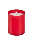 Bougie votive veilleuse Luminat V80 rouge Combustion 20h Godet 100% végétal zéro plastique Diamètre 5 cm H 6.5 cm Ciergerie Desfossés