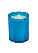 Veilleuse votive Luminat V80 bleu Combustion 20h Godet 100% végétal zéro plastique Diamètre 5 cm H 6.5 cm Ciergerie Desfossés