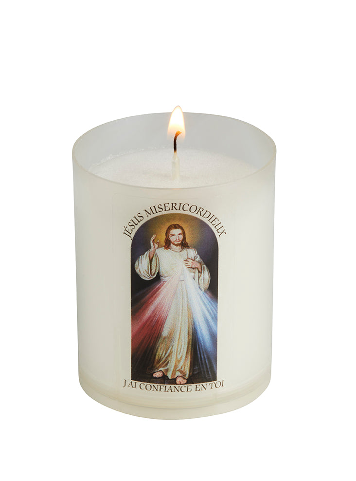 Veilleuse bougie votive Jésus Miséricordieux - Luminat V80