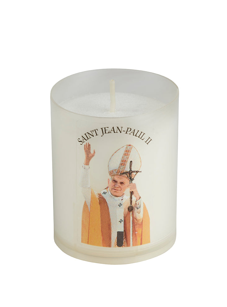 Veilleuse votive effigie Jean Paul II - Luminat V80 godet sans platique