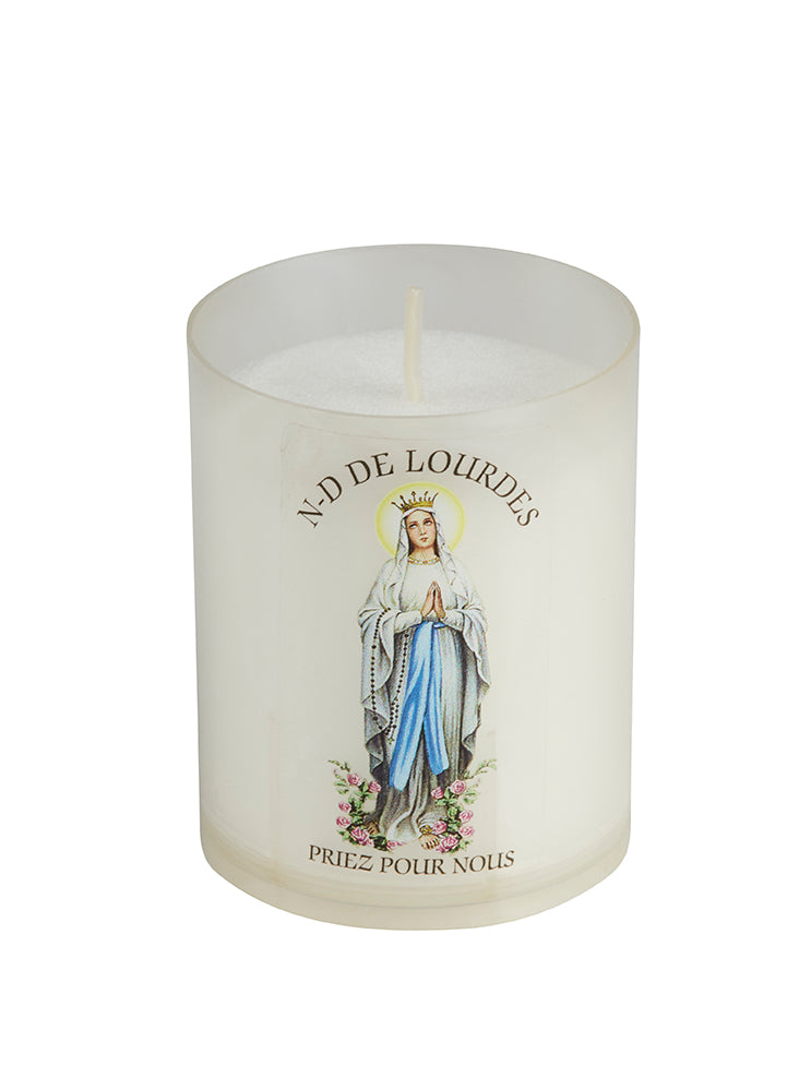 Veilleuse bougie votive Luminat V80 "Notre Dame de Lourdes"