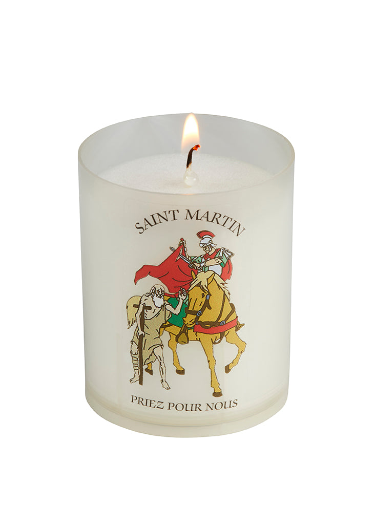 Veilleuse votive effigie Saint Martin - bougie Luminat V80 godet naturel