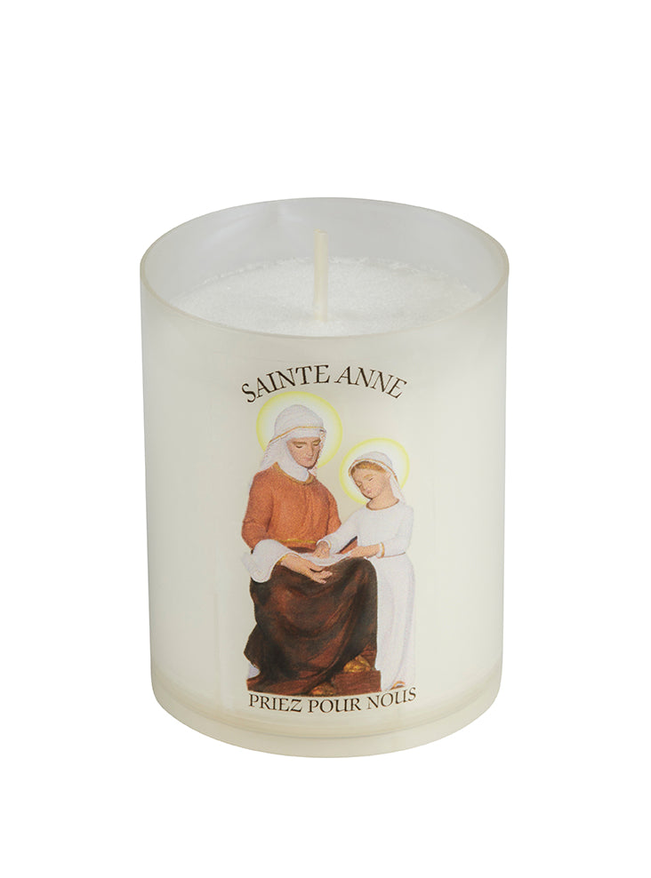 Veilleuse votive effigie Sainte Anne - bougie Luminat V80 godet végétal