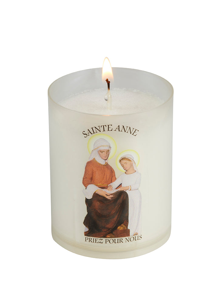 Veilleuse votive effigie Sainte Anne - bougie Luminat V80 godet végétal
