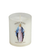 Veilleuse votive Luminat V80 Vierge Marie godet 100% végétal zéro plastique - Ciergerie Desfossés