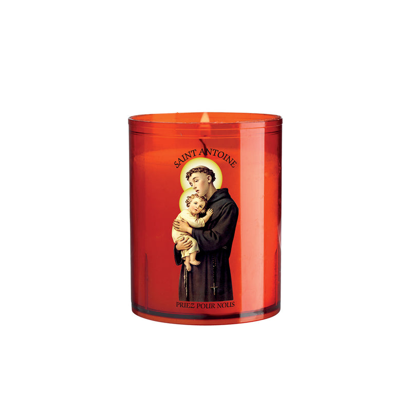 Veilleuse, bougie votive Luminat Saint Antoine - godet rouge