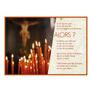 Carte imprimée "Prière du cierge" réalisée sur Dibon pour assurer une longévité maximale.