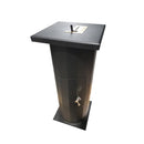 Ce tronc colonne à barillet ultra sécurisé vous permettra d'optimiser vos revenus en sécurisant vos offrandes par un système de caissette dont la fermeture s'active systématiquement dès son retrait du tronc.  Vos revenus sont ainsi garantis à 100% grâce à ce dispositif automatique et fiable  Ouverture du tronc sur le côté du tronc