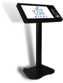 Borne numérique 22 pouces Navigation facile sur l'écran digital. Borne avec pied réglable en hauteur et inclinaison pour un angle de lecture optimal de l'écran.  Interface totalement personnalisable ; utilisation en intérieur comme en extérieur ; Format offrant confort d'utilisation et de navigation sur son écran (dimensions : 70 x 35 x 8 cm) ; Pied à roulettes pour déplacer facilement la borne. Ciergerie Desfossés